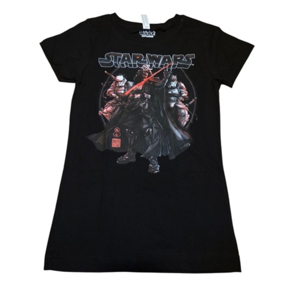 L.A.T Star Wars Visions Vader & Troopers Samurai Graphic Tee Girls Large